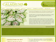 Tablet Screenshot of caladiumsonline.com